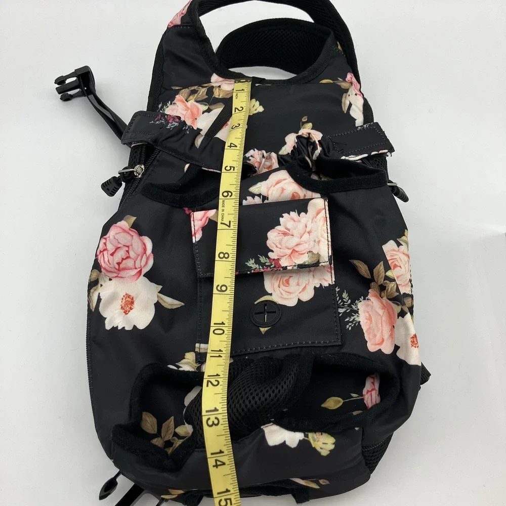 Petmolico Dog Cat Adjustable Pet Front Carrier XL Legs Out Travel Wearing Roses